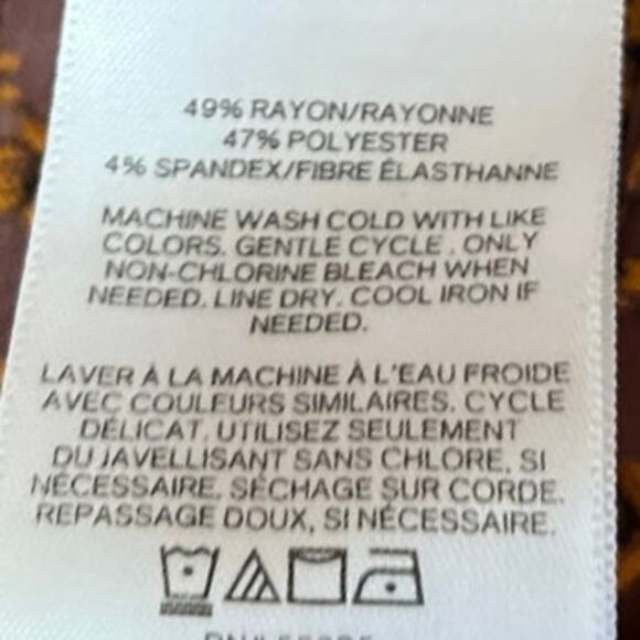 Express Purple Orange Silky Satin Floral Ruffle Mini Straight Pencil Skirt Sz 4 - Picture 6 of 6